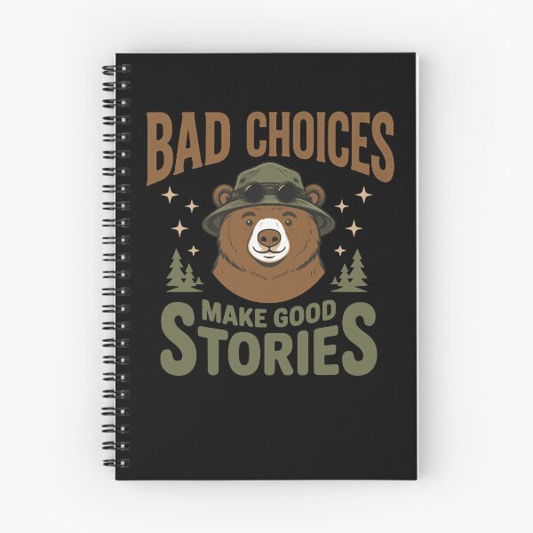 Item preview, Funny Graphic Tees Retro Bear Bad Choices Make Good Stories designed and sold by Colorfulman.