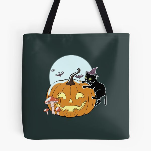 Item preview, Halloween Black Cat Pumpkin Witch Spooky Autumn cottagecore aesthetic  designed and sold by LeshanArt.