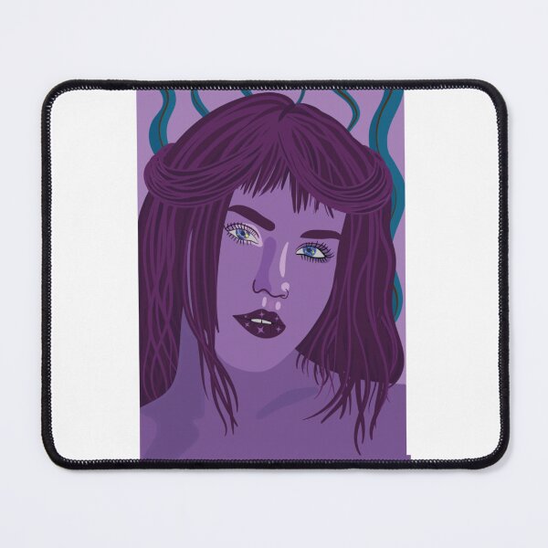 Item preview, Psychedelic Woman Purple Retro Portrait Design designed and sold by ZechariaTorp.