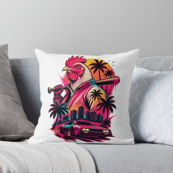 Item preview, Hotline Miami Inspired Richard Art Design with Retro Neon Style designed and sold by Pokenus.