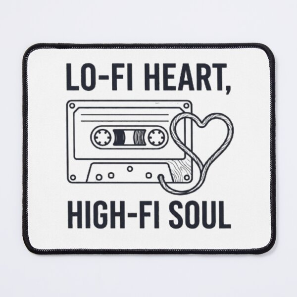 Item preview, Lo-Fi Heart High-Fi Soul Retro Cassette Tape Music Producer Gift designed and sold by youur-mark.