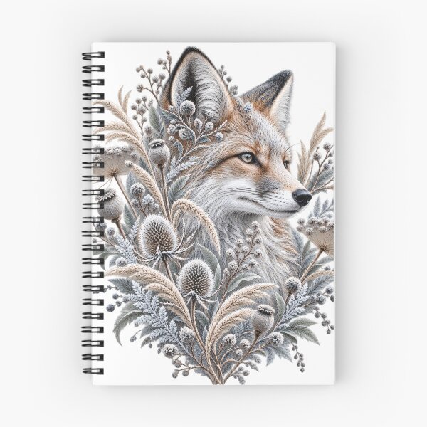 Item preview, Winter Fox Among Frosted Thistles and Wildflowers designed and sold by NiSchi LaVida.