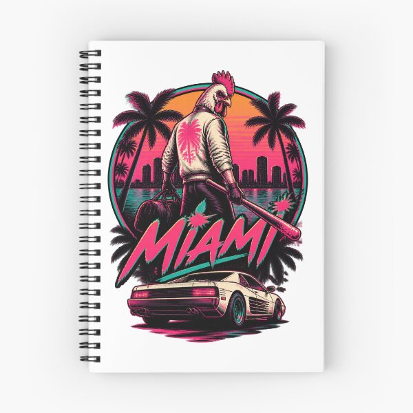 Item preview, Retro Neon Miami Hotline Inspired Graphic Design with 80s Vibes designed and sold by Pokenus.