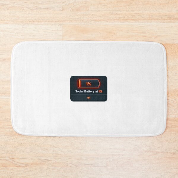 Item preview, Social Battery at 1% Introvert Humor designed and sold by KAYJAY DESIGNS.