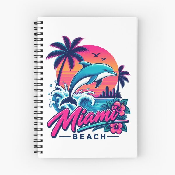 Item preview, Miami Beach Dolphin Retro Vintage Style Ocean Design designed and sold by Pokenus.