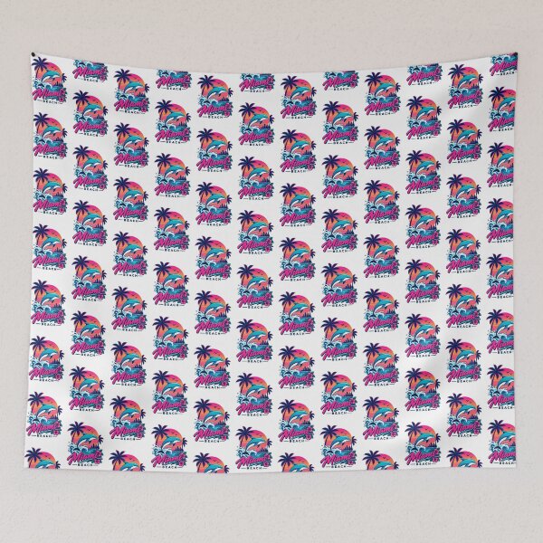 Item preview, Miami Beach Dolphin Retro Vintage Style Ocean Design designed and sold by Pokenus.