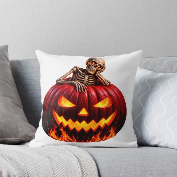 Item preview, halloween pumpkin red with skeleton designed and sold by natalik2024.
