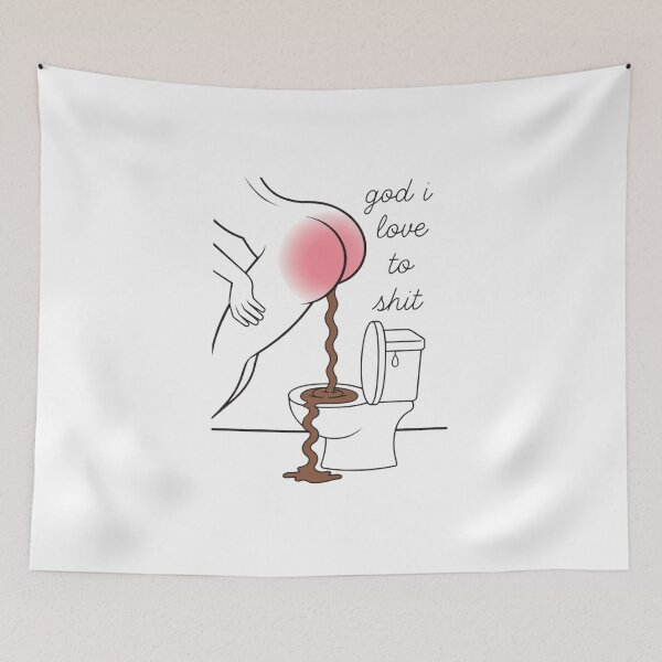 Item preview, Funny Bathroom Balloon Disaster – Quirky Toilet Humor Cartoon Design designed and sold by Ikochane.