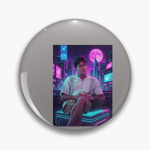 Item preview, Charlie Sheen Sitting on Couch Portrait-37 designed and sold by ManuelaKuck.