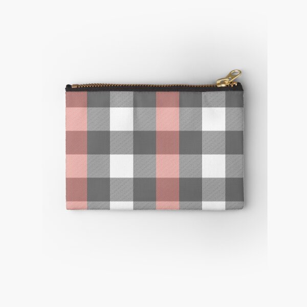 Item preview, Modern Blush Pink and Grey Plaid – Woven Look Gingham Pattern designed and sold by EK EXCLUSIVE.