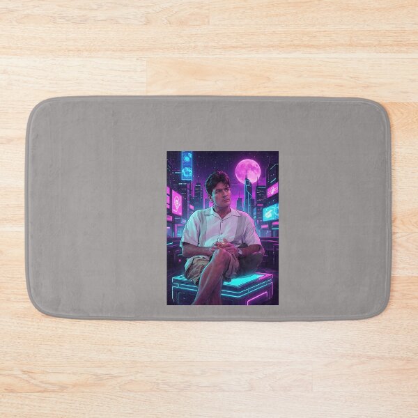Item preview, Charlie Sheen Sitting on Couch Portrait-37 designed and sold by ManuelaKuck.