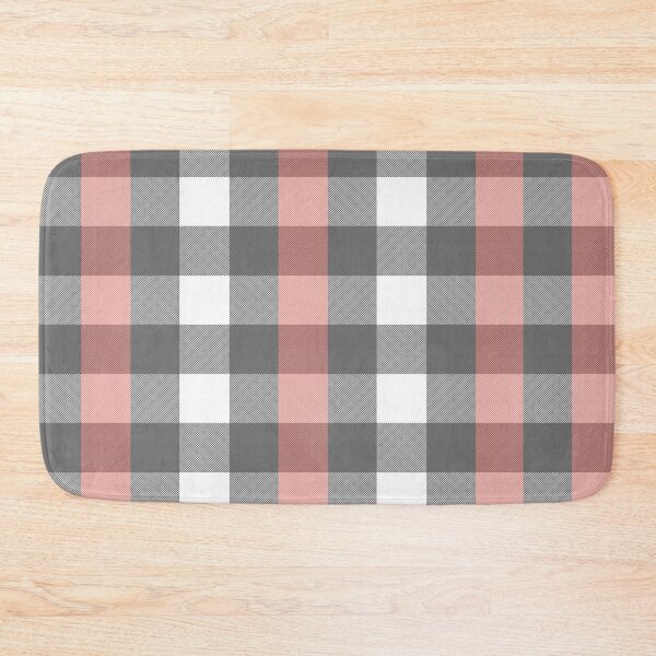 Item preview, Modern Blush Pink and Grey Plaid – Woven Look Gingham Pattern designed and sold by EK EXCLUSIVE.