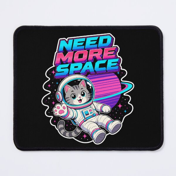 Item preview, Need More Space Funny Space Cat Astronaut Shirt designed and sold by digital.stickerperso.com.