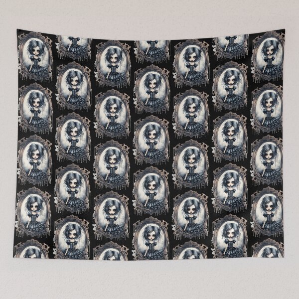 Item preview, Gothic Doll Girl Vintage Frame Portrait designed and sold by AlfredAWeave.