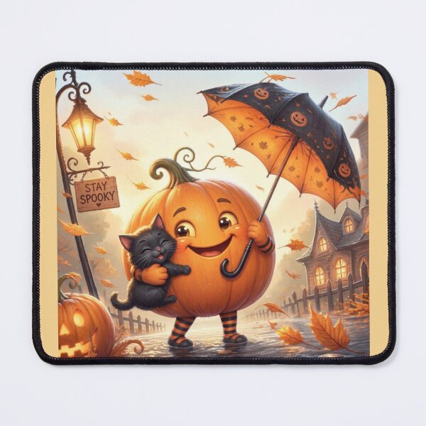 Item preview, cute halloween pumpkin cat designed and sold by Dhiraaj.