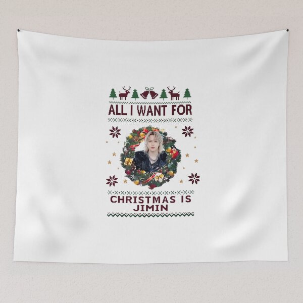 Item preview, All I Want For Christmas Is Jimin BTS Kpop Holiday designed and sold by vdzooart.