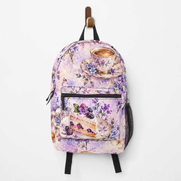 Item preview, Lavender Coffee Garden with Berry Cake and Butterflies designed and sold by Yeanishi.