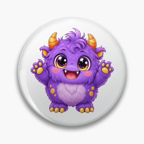 Item preview, Cute Kawaii Purple Monster Halloween – Adorable Chibi Spooky Creature designed and sold by Pixanova.