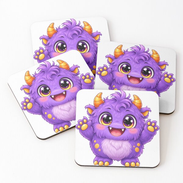 Item preview, Cute Kawaii Purple Monster Halloween – Adorable Chibi Spooky Creature designed and sold by Pixanova.
