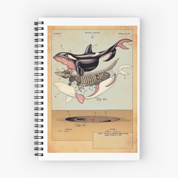 Item preview, Mechanical Orca Anatomy Vintage Blueprint designed and sold by WATEKE.