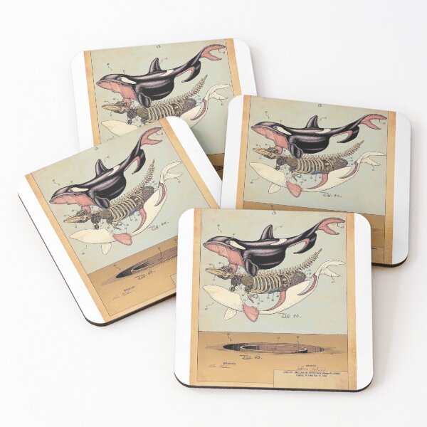 Item preview, Mechanical Orca Anatomy Vintage Blueprint designed and sold by WATEKE.