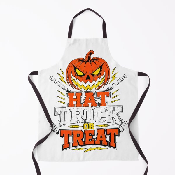 Item preview, Hat Trick or Treat Hockey Halloween Graphic T-Shirt designed and sold by TheStephenBolin.
