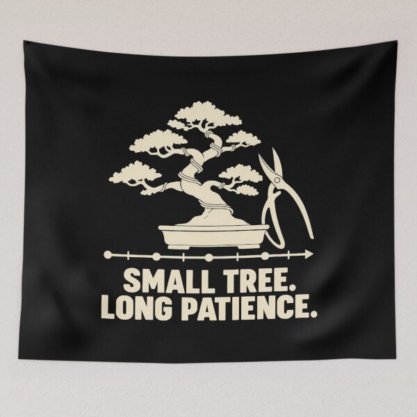 Item preview, Small Tree Long Patience Bonsai Grower Humor designed and sold by DreamLayerStudio.