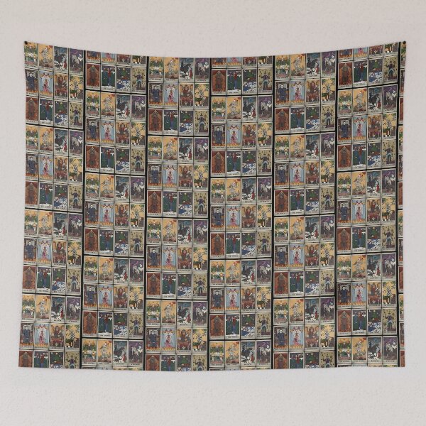 Item preview, Retro Horror Tarot Cards Mystic Collage Poster designed and sold by AlfredAWeave.