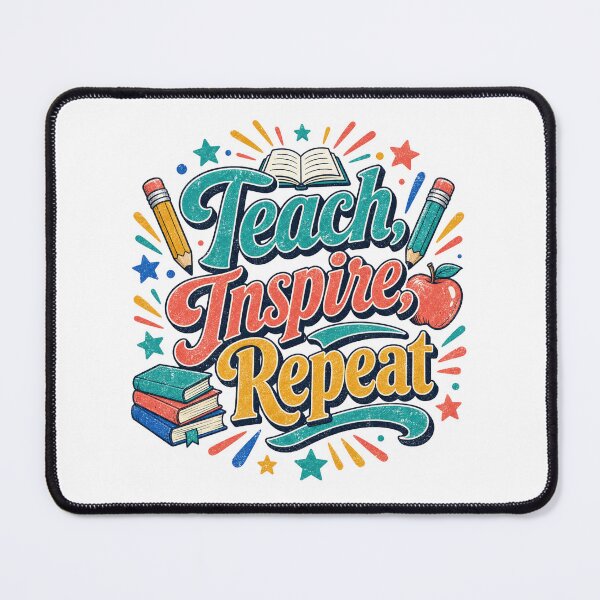 Item preview, Teacher Teach Inspire Repeat Motivational Slogan gift for Teachers and Educators designed and sold by LD ART.