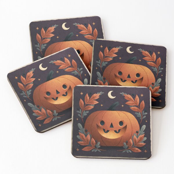 Item preview, Cute Halloween Pumpkin Botanical Illustration designed and sold by Hoity-Toity.