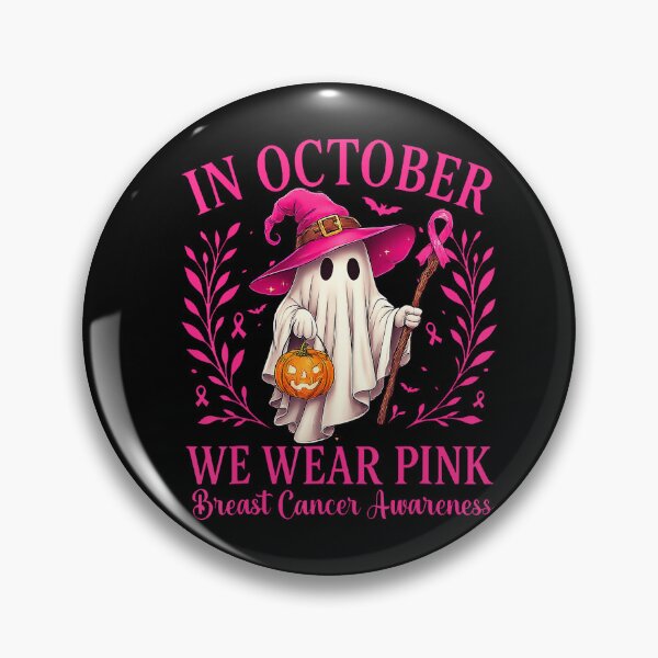Item preview, Breast Cancer Halloween October We Wear Pink Ghost Witch designed and sold by Khescoiu.