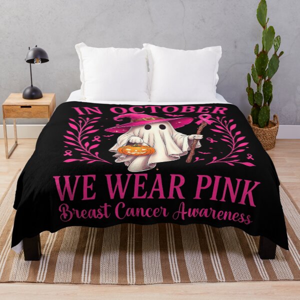 Item preview, Breast Cancer Halloween October We Wear Pink Ghost Witch designed and sold by Khescoiu.