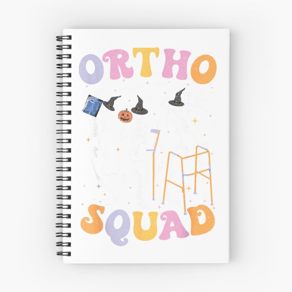 Item preview, Ortho Squad Halloween Pumpkin Dancing Orthopedic Skeletons T-Shirt designed and sold by Atros.
