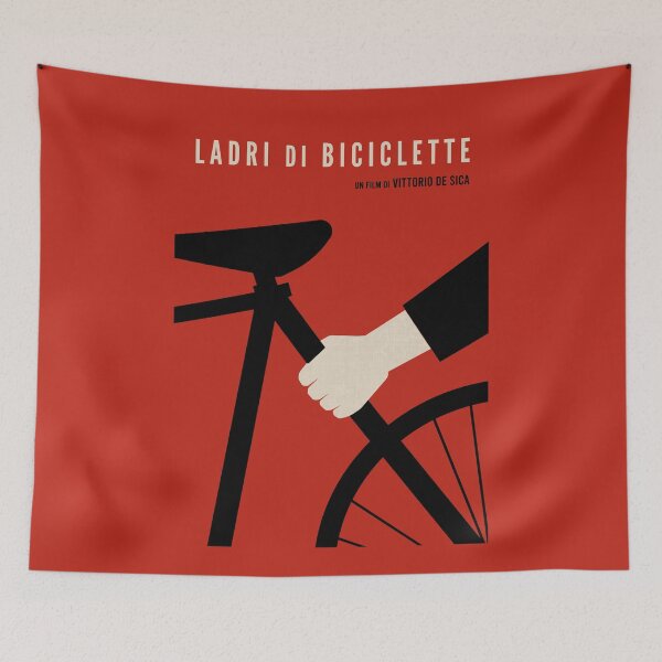 Item preview, Ladri di Biciclette - Bicycle Thieves Vintage Cinema Poster designed and sold by MORKINO POSTERS.