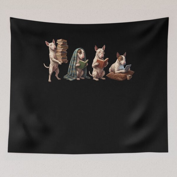 Item preview, Bull Terrier Book Reader Reading Dog Lover designed and sold by dian-rody-crest.