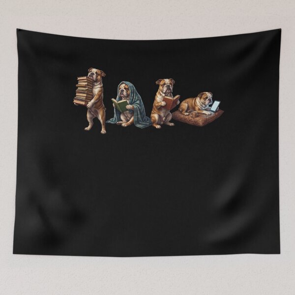 Item preview, Bulldog Book Reader Reading Dog Lover designed and sold by dian-rody-crest.