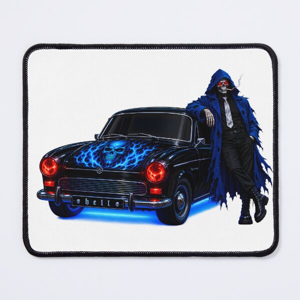 Item preview, skeleton and haunted black car designed and sold by natalik2024.
