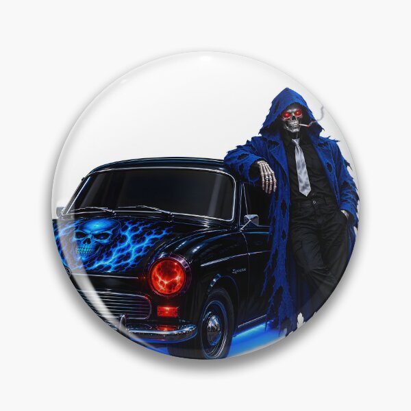 Item preview, skeleton and haunted black car designed and sold by natalik2024.