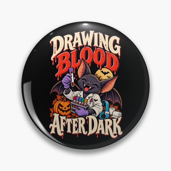Item preview, Drawing Blood After Dark Phlebotomist Halloween designed and sold by MOTIFOLK.