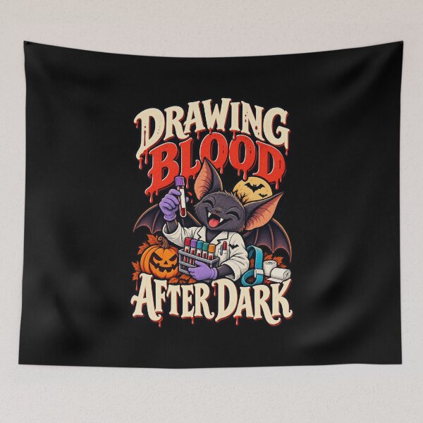 Item preview, Drawing Blood After Dark Phlebotomist Halloween designed and sold by MOTIFOLK.