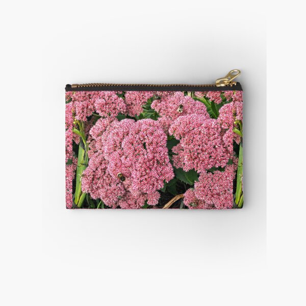 Item preview, Pink Sedum Flowers with Bees in Bloom designed and sold by pinkal.