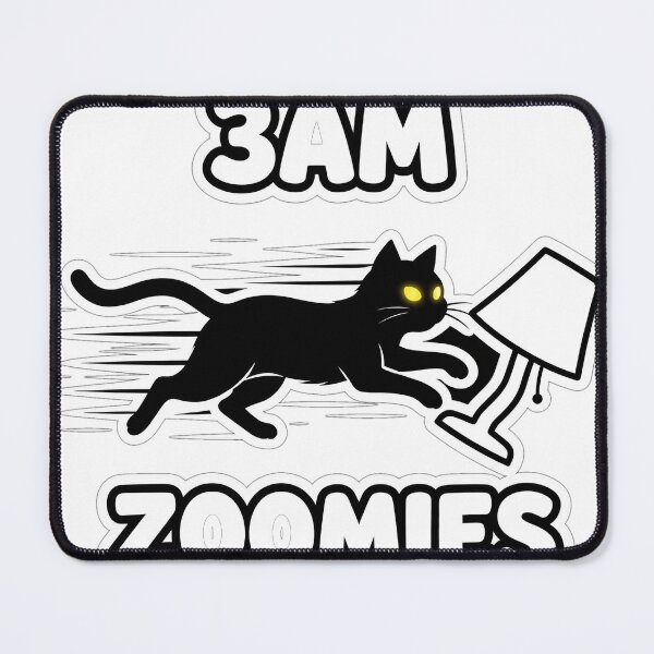 Item preview, 3AM Zoomies Funny Black Cat Night Shirt designed and sold by dostielee.