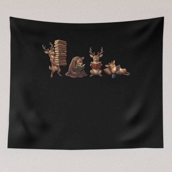 Item preview, Deer Book Reader Reading Dog Lover designed and sold by dian-rody-crest.