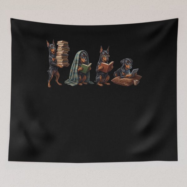 Item preview, Doberman Pinscher Book Reader Reading Dog Lover designed and sold by dian-rody-crest.