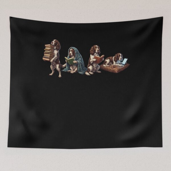 Item preview, English Springer Spaniel Book Reader Reading Dog Lover designed and sold by dian-rody-crest.