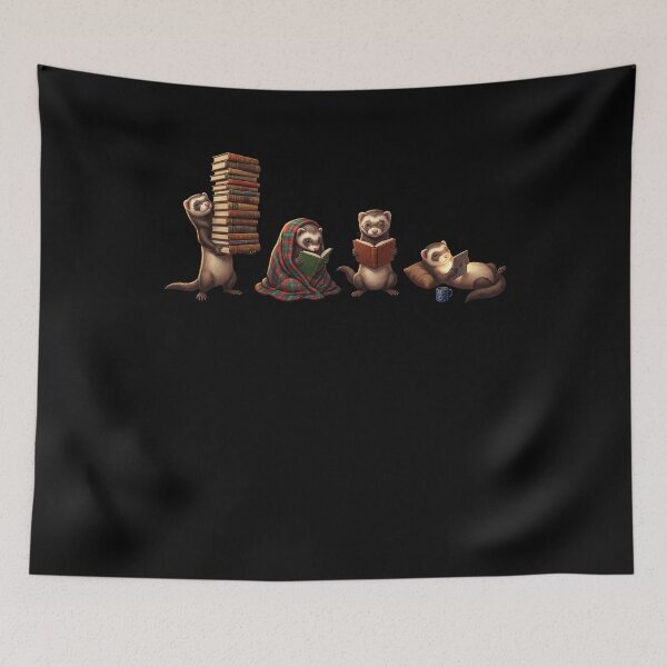 Item preview, Ferret Book Reader Reading Dog Lover designed and sold by dian-rody-crest.