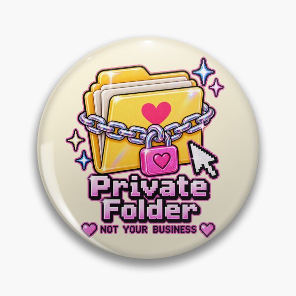 Item preview, Private Folder Not Your Business – Retro Computer Y2K Design designed and sold by MetaModel Editions.