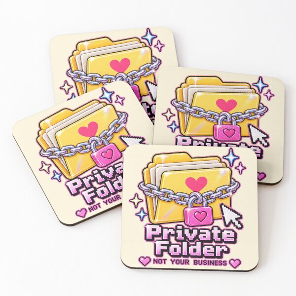 Item preview, Private Folder Not Your Business – Retro Computer Y2K Design designed and sold by MetaModel Editions.