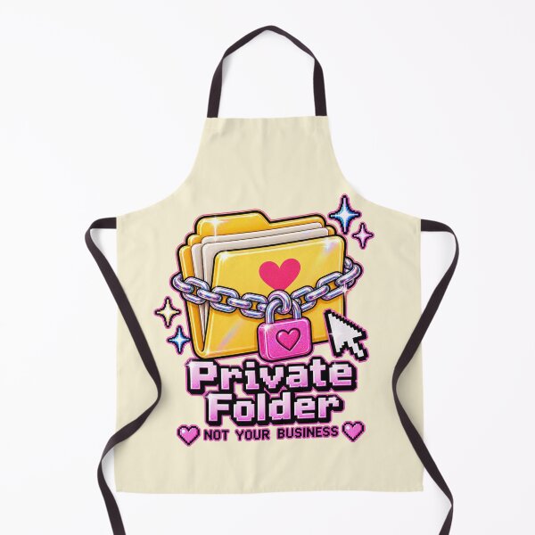 Item preview, Private Folder Not Your Business – Retro Computer Y2K Design designed and sold by MetaModel Editions.