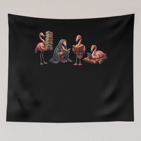 Item preview, Flamingo Book Reader Reading Dog Lover designed and sold by dian-rody-crest.